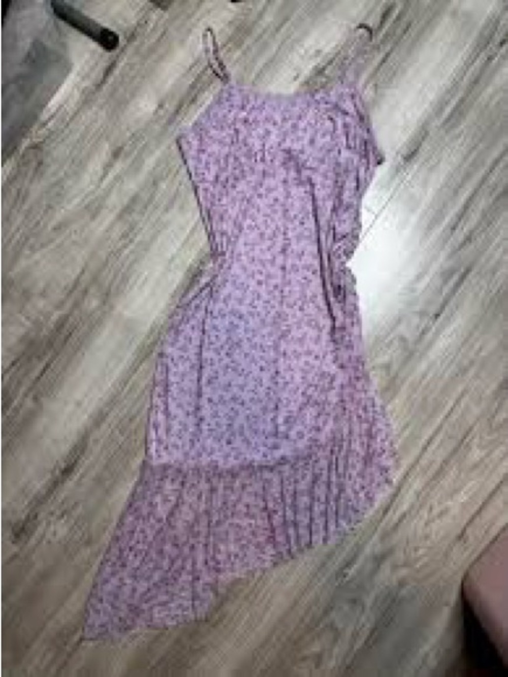 wild fable Lavender Floral Asymmetrical Slip Dress